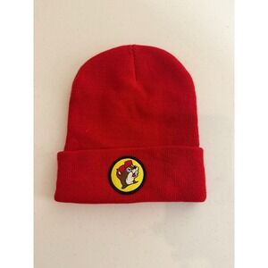 Buc-ee's Beaver Red Winter Knit Cap Beanie Hat One Size Fits Most NWOT